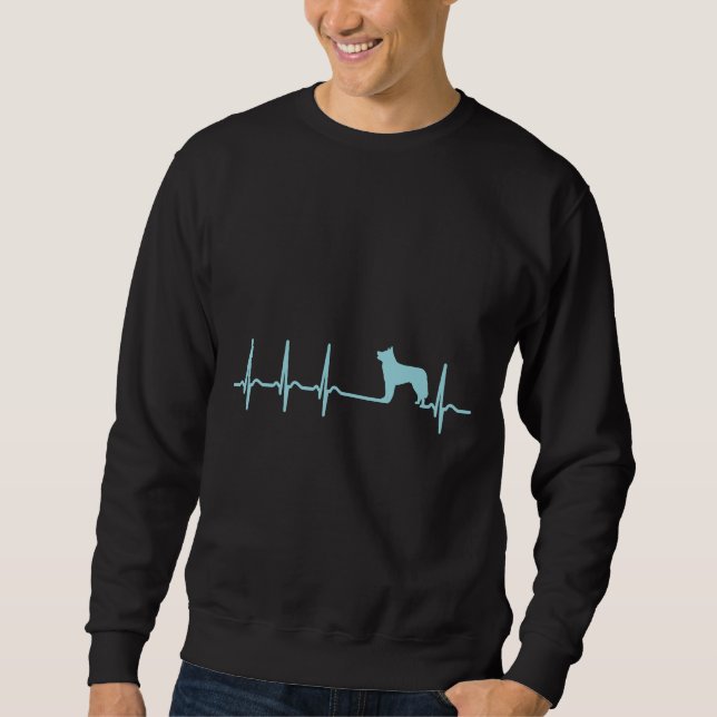 Sudadera Heartbeat Husky Guay Funny Nerdy Comic Gráfico H (Anverso)