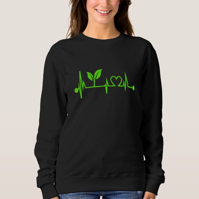 Sudadera Heartbeat Vegetables, Funny Vegans Vegetarians Cos (Anverso)