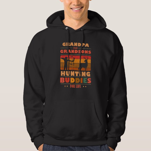Sudadera Heartfelt GRANDPA Grandsons Buddies For Life Hunti (Anverso)