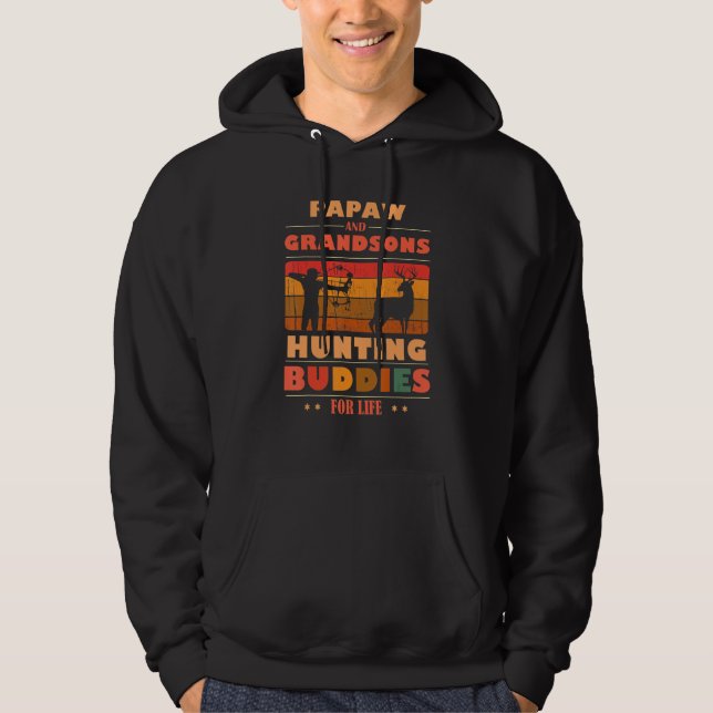 Sudadera Heartfelt PAPAW Grandsons Buddies For Life Hunting (Anverso)