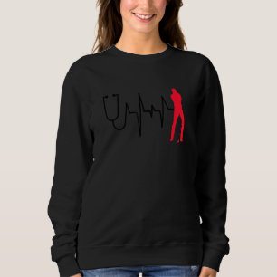 Sudadera Heartline Sports Golf Golf Golf Love Heartbeats Li