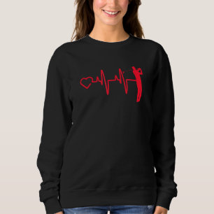 Sudadera Heartline Sports Golf Swing Golfing Love Heartbeat