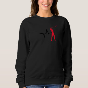 Sudadera Heartline Sports Golf Swing Golfing Love Heartbeat