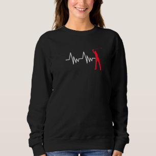 Sudadera Heartline Sports Golf Swing Golfing Love Heartbeat