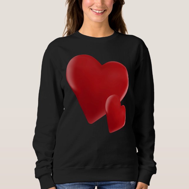 Sudadera Hearts Pattern Valentines Day Cute Love V Day Paja (Anverso)