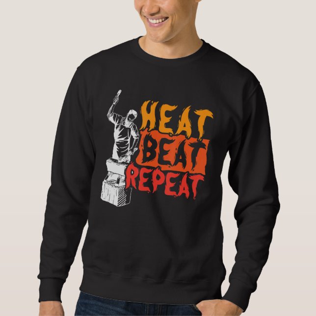 Sudadera Heat Beat Repeat Metalsmith Forging Blacksmith (Anverso)