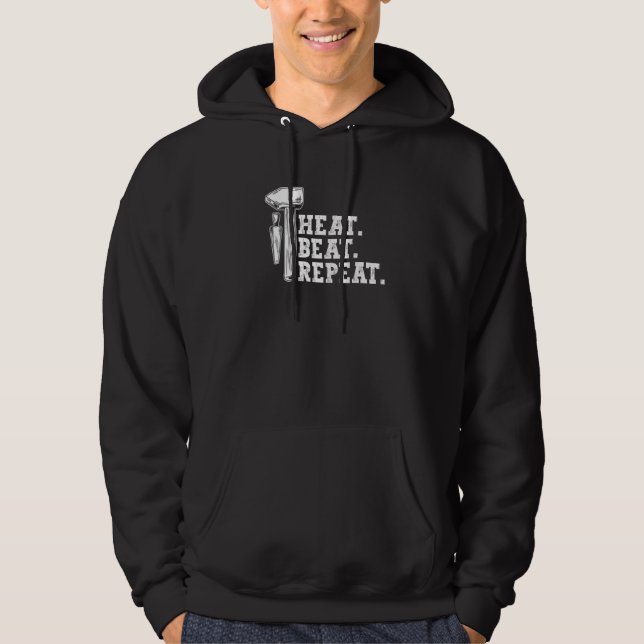 Sudadera Heat Beat Repetir Blacksmith Forge Metalsmith (Anverso)