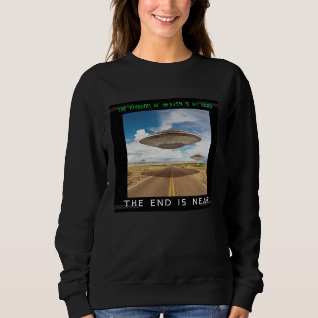 Sudadera Hebrew Israelite Clothing UFO The end is near (Anverso)