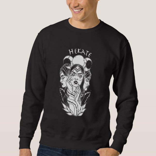 Sudadera Hecate Triple Moon Goddess Wiccan Wicca Pagan Witc (Anverso)
