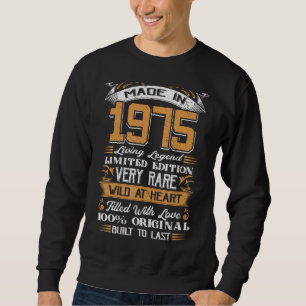 Sudadera Hecha En 1975 Leyenda Viva Rara Salvaje 47º Nacimi