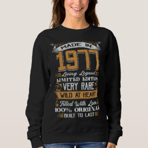Sudadera Hecha En 1977 Leyenda Viva Rara Salvaje 45º Nacimi