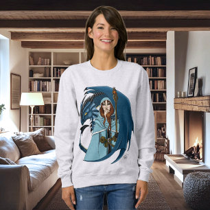 Sudadera Hechicera del Dragón Azul Copos de Nieve