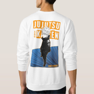Sudadera Hechicero de Ojos Infinitos – Mirada Azul Anime 