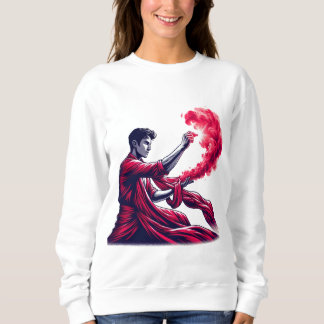 Sudadera Hechicero Rojo - Magia de la Llama Carmesí Mística