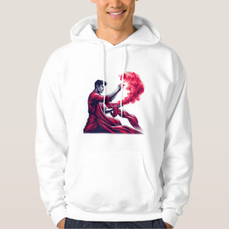 Sudadera Hechicero Rojo - Magia de la Llama Carmesí Mística
