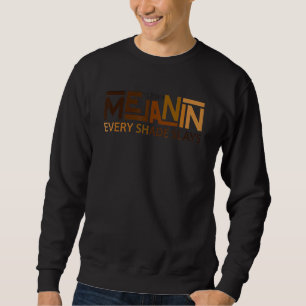 Sudadera Hecho con Melanin Black Chica Magic Afro Beauty Bl