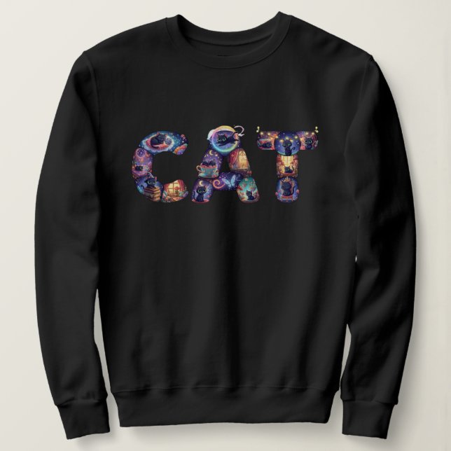 Sudadera Hecho de gato  (Anverso del diseño)
