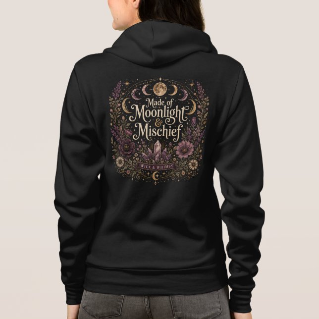 Sudadera Hecho de Luz de Luna y Travesuras (Reverso)