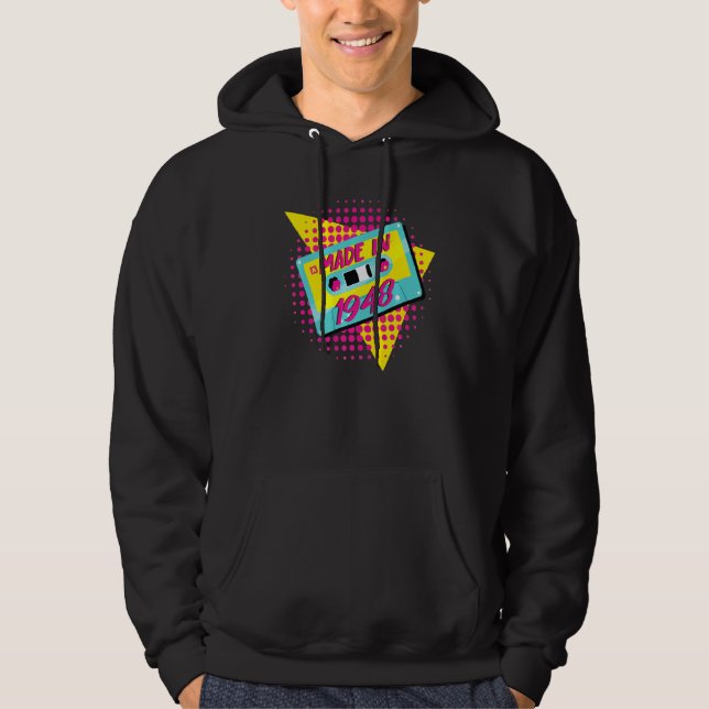 Sudadera Hecho en 1948 74º cumpleaños 80s 90s 1990s Nos (Anverso)