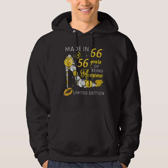 Sudadera Hecho En 1966, 56 Años De Ser Increíble (Anverso)