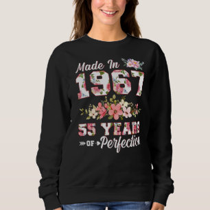 Sudadera Hecho En 1967 55 Años De Perfección 55º Día Flo