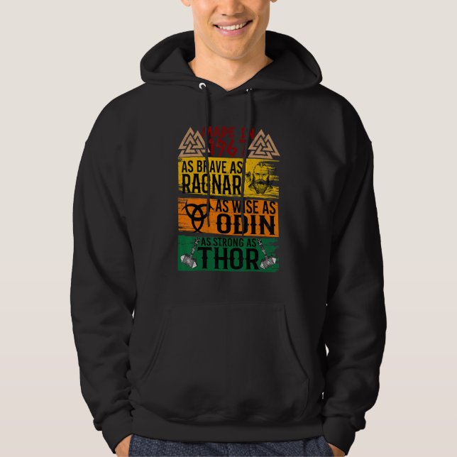 Sudadera Hecho En 1967 Tan Valiente Como Ragnar Tan Sabio C (Anverso)