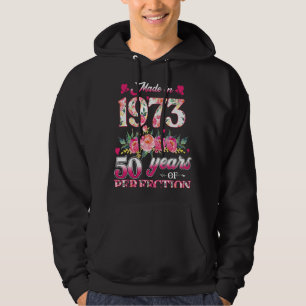 Sudadera Hecho En 1973 Floral 50 Años De Edad 50 Años De Ed
