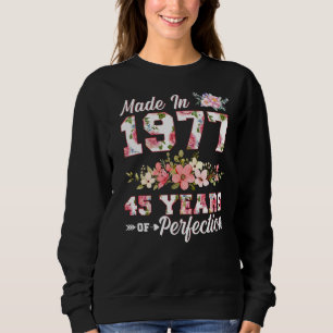 Sudadera Hecho En 1977 45 Años De Perfección 45º Día Flo