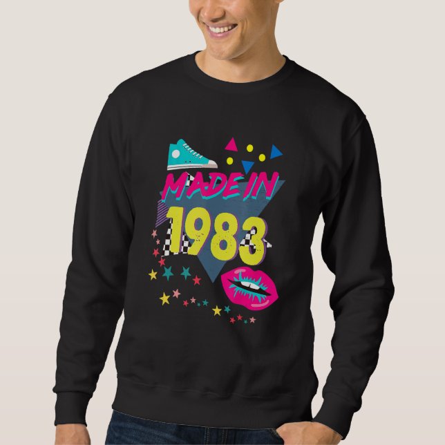 Sudadera Hecho en 1983 Nos. 39º cumpleaños 80s 90s 1990s (Anverso)
