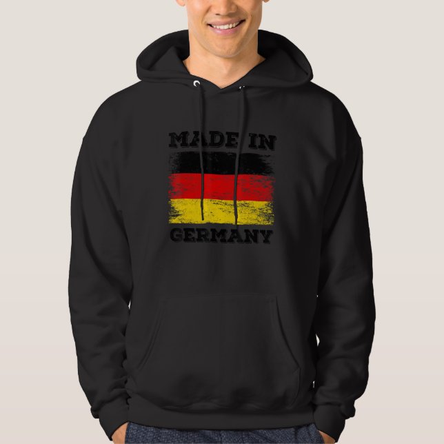 Sudadera Hecho En Alemania Con Diseños Gráfico De Bandera A (Anverso)