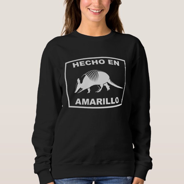 Sudadera Hecho en Amarillo Texas Armadillo Southern State T (Anverso)