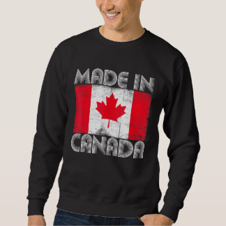 Sudadera Hecho en Canadá Vintage Bandera Canadiense Amar Ca