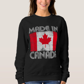 Sudadera Hecho en Canadá Vintage Bandera Canadiense Amar Ca