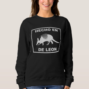 Sudadera Hecho en De Leon Texas Armadillo Estado del Sur Te