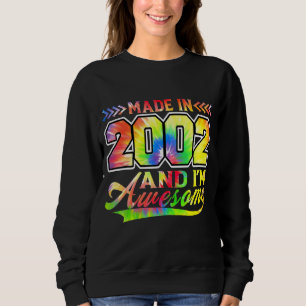 Sudadera Hecho en el 2002 y soy un pájaro colorido de tinte