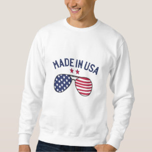 Sudadera Hecho en Estados Unidos Bandera de Estados Unidos