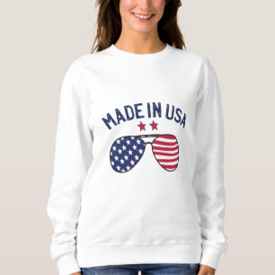 Sudadera Hecho en Estados Unidos Bandera de Estados Unidos 