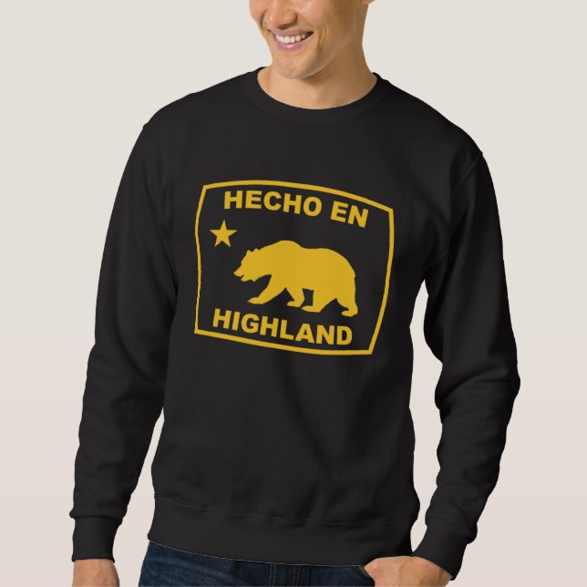 Sudadera Hecho en Highland California Republic Pacific Coas (Anverso)
