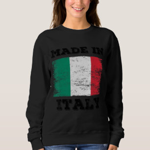 Sudadera Hecho En Italia Con La Bandera Italiana Diseño Grá