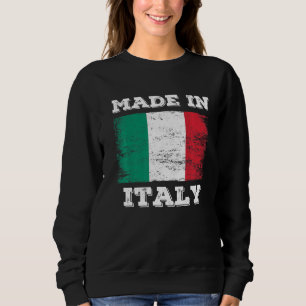 Sudadera Hecho En Italia Con La Bandera Italiana Diseño Grá