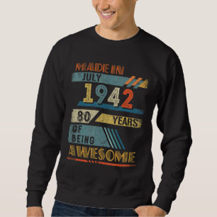 Sudadera Hecho En Julio De 1942 80 Años