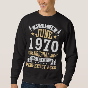 Sudadera Hecho En Junio De 1970, Original De 52 Años