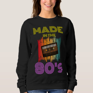 SUDADERA HECHO EN LA DÉCADA DE 1980 CINTA DE CASSETTE VINTA