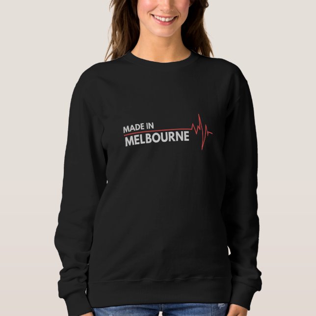 Sudadera Hecho En Melbourne Florida EE. UU. Estado Ciudad D (Anverso)