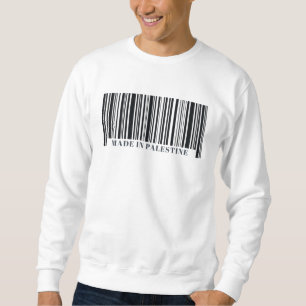 Sudadera Hecho en Palestina ف código de barras س ن ط