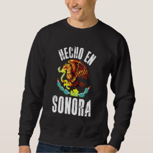 Sudadera Hecho en Sonora Bandera De Águila Mexicana Cinco D