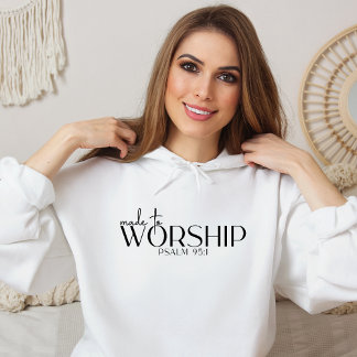 Sudadera Hecho para adorar a la cristiana cristiana hoodie 