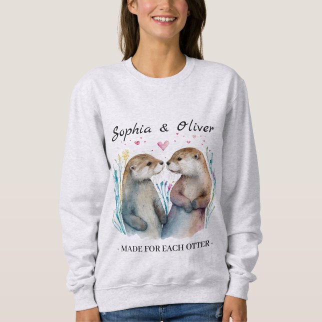 Sudadera Hecho para cada El día de San Valentín de amor Ott (Anverso)