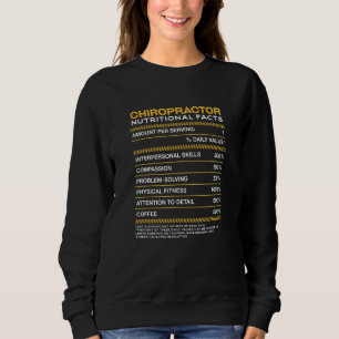 Sudadera Hechos de la nutrición quiropráctica