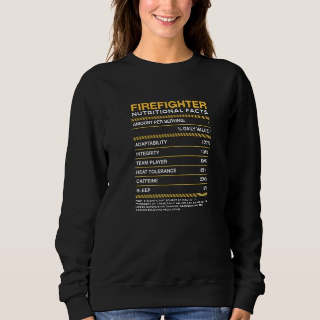 Sudadera Hechos de nutrición de bomberos bomberos mariscal  (Anverso)